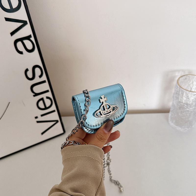 

Simple casual bag autumn new fashion chain shoulder bag retro casual mini oblique span small square bag синий