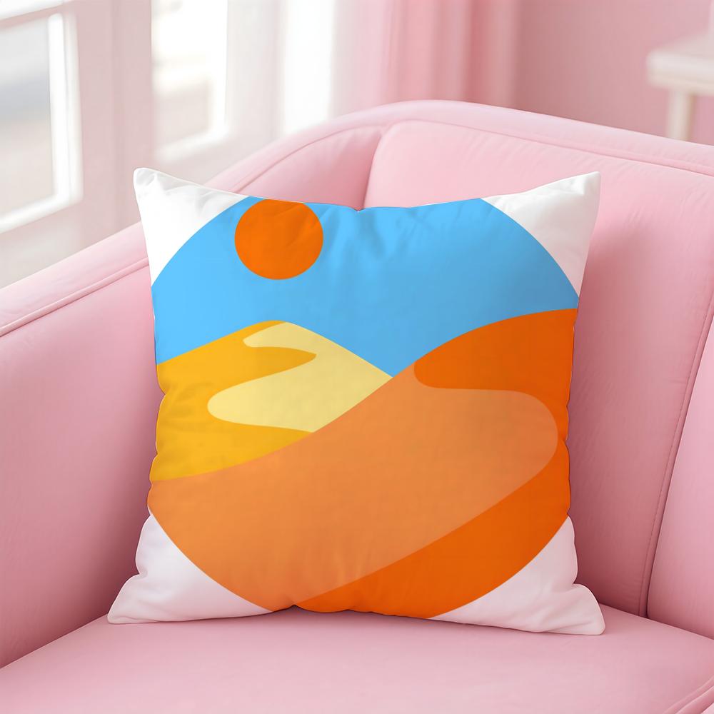 C-Classic S-Sunrise C-CartoonS Cushion Cover Comfortable Reversible Pillow Cover Ideal for Car Sofa Bedroom & Beyond