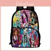 Capacity Children Large Backpack With Monster High Print Design For School Daily