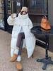 Nueva Parka de Invierno Negra Retro Chaqueta Mujer Oversize Grueso Abrigo de Algodón Chic Coreano Holgado con Capucha Casual Largo Abrigo