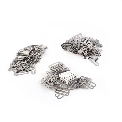 50sets Metal Adjustable Bow Tie Hardware Cravat Clip Hook Fastener Necktie Strap