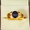 Black Onyx Oval Cut With 925 Silver Gold Plated Ring For Men's #A799 JL375666834528