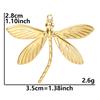 1Pc Personality Minimalism Dragonfly Pendant Necklace Metal Stainless Steel Charms Necklace Real Gold Plated For Women Jewelry