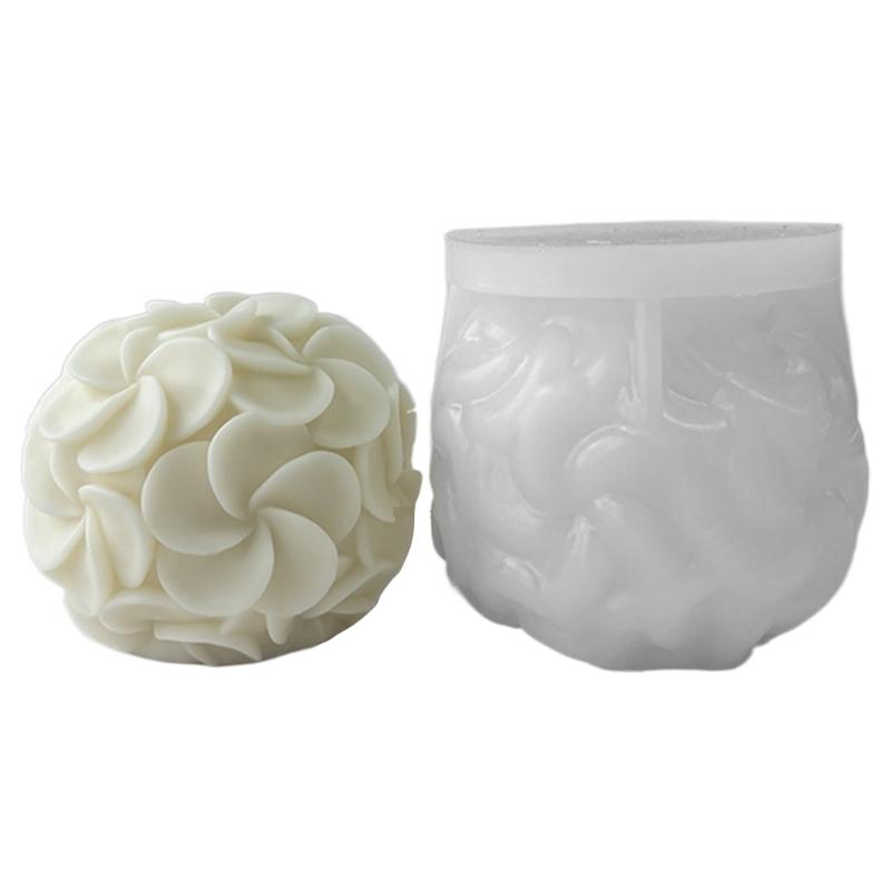Silicone Soap Molds Flower Candle Mould Silicone Crafts Moulds Hydrangea Shaped Perfect Gift for DIY Hand-Making Lover