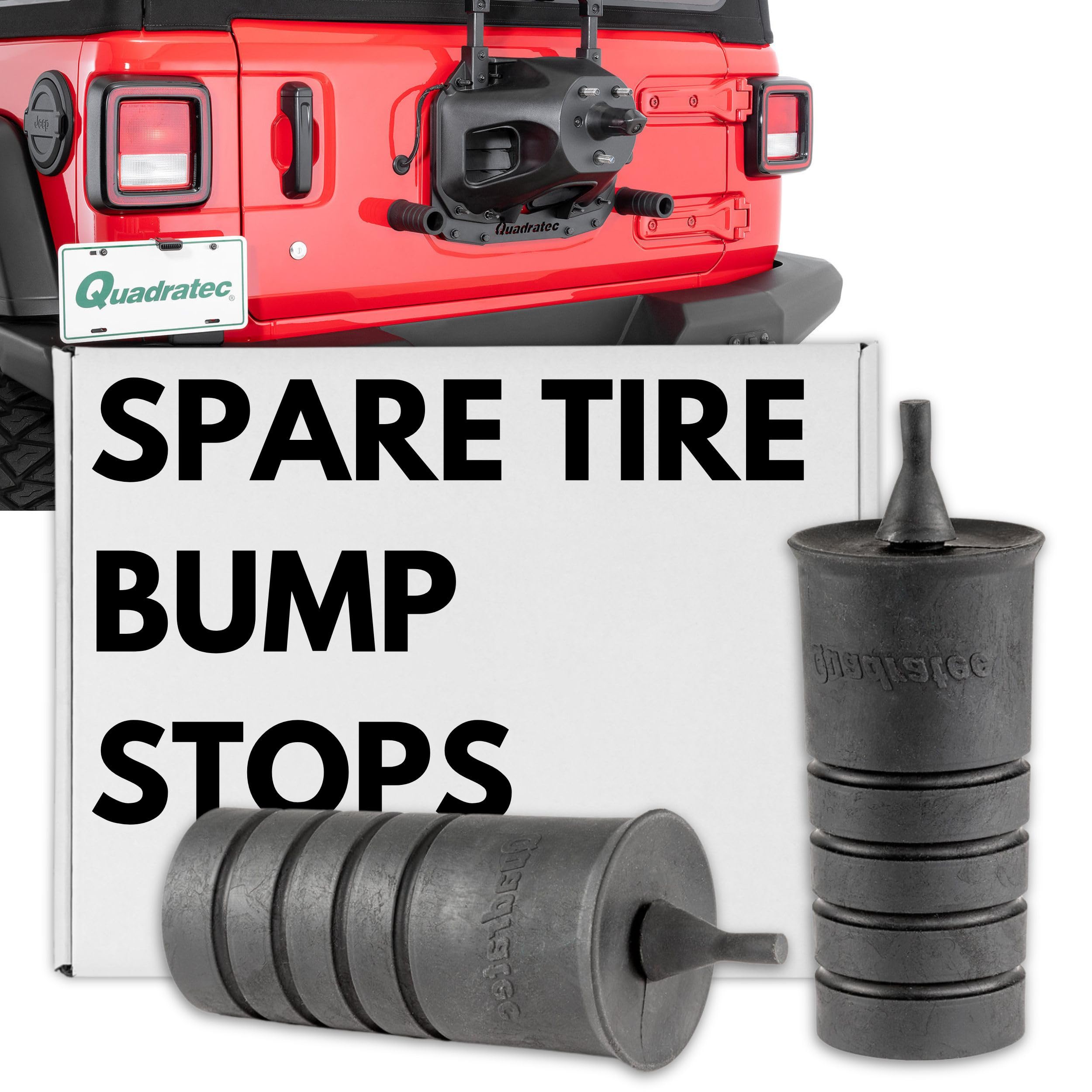 

Комплект ограничителей запасного колеса задней двери Quadratec - Подходит для Jeep Wrangler JK & JL 2007-2024 - Снижает дребезжание чёрный