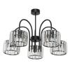 Hanging Ceiling Light Black Classic Crystal Shade Hose 15-110