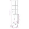VidaXL Armoire de Salle de Bain, Colonne de Toilette, Placard de Rangement, Meuble de Bain Maison Intérieur, Moderne, Noir 842471