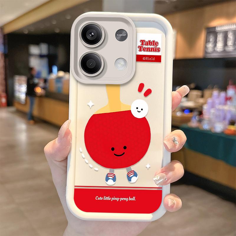 Cartoon Table Tennis TPU Phone Case for Redmi Note 13 12 Pro Plus 5G Note 13 12 11 10 9 Pro 12C 14C 10C 9C A2 A1 Dustproof Cover