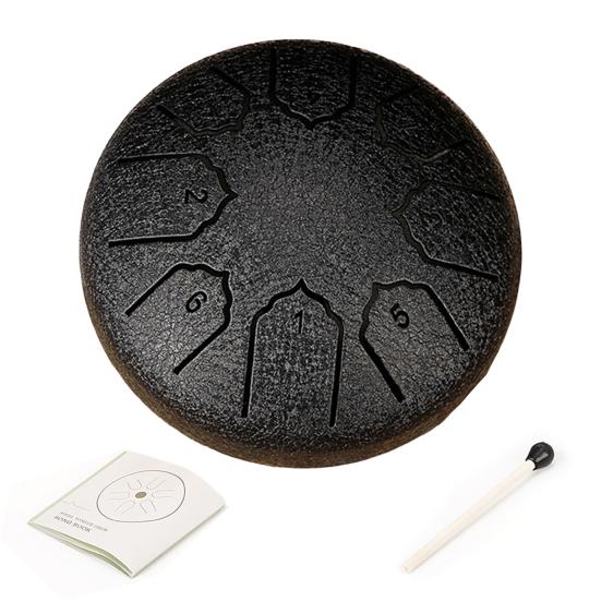 Rain Drum for Outside Garden 4 Inches 8 Notes Steel Tongue Drum Meditation Rain Chime Musical Instruments Mini Handpan Drums