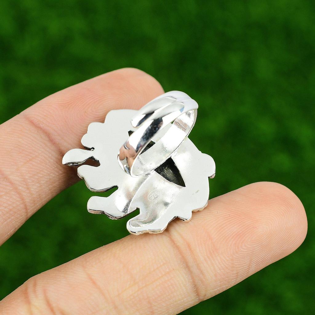 Birthday Gift For Her Natural Pietersite Multi Stone Adjustable Ring 925 Silver