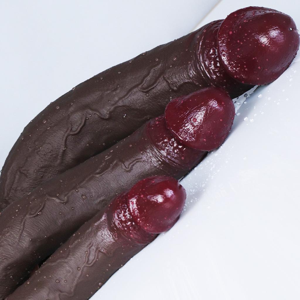 Curved Realistic Long Silicone Dildo, Flexible Bendable Design with Strong Suction Cup Base, Soft Texture, Beginner-Friendly Adult Toy for Couples