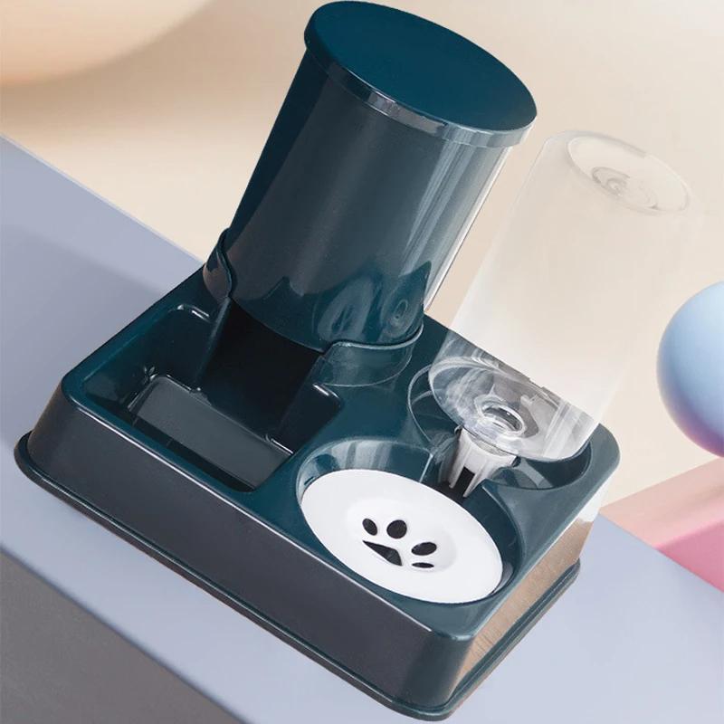 Hrănitor automat pentru animale de companie Set distribuitor de apă Separare uscată umedă Recipient pentru hrană pentru câini Fântână cu apă Hrănitori antiderapante pentru pisici Articole pentru animale de companie