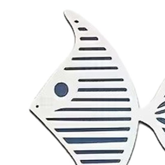 3 Pcs Wood Fish Nautical Wall Decor Rustic Farmhouse Ocean Fish