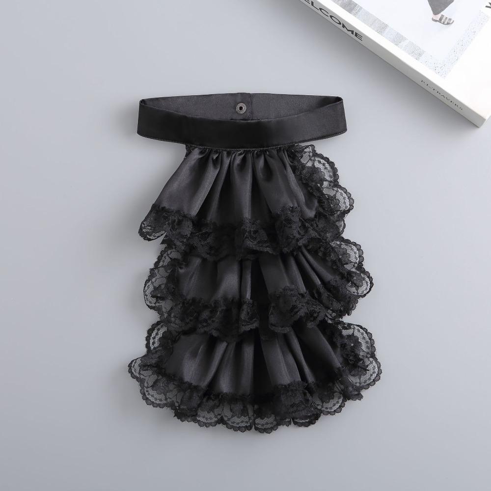 Chic Detachable Renaissance Collar Vintage Elegant Elizabethan Neck Ruff Victorian Costume Layered Ruffled Collar Cosplay