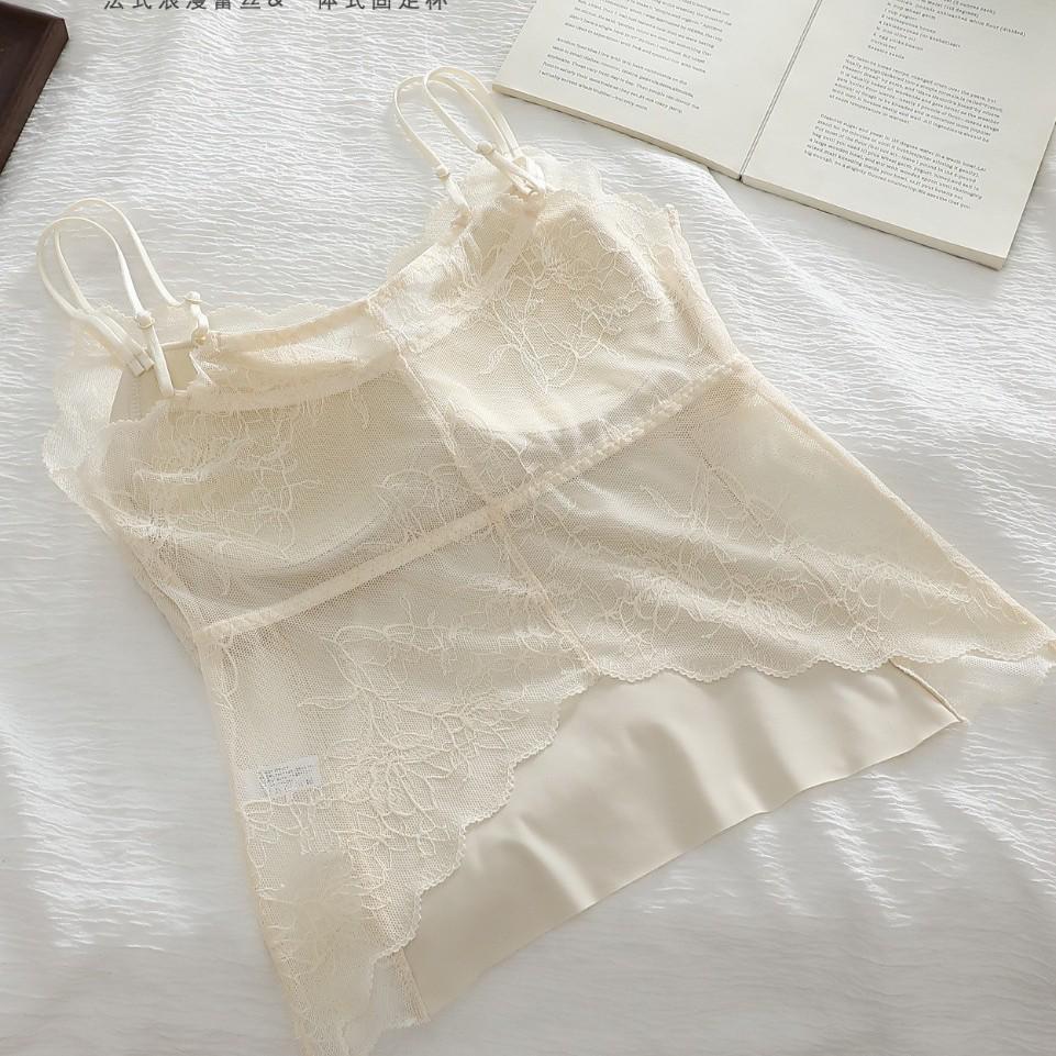 2026 Spring/Summer Ice Silk Lace V-Neck Camisole: Flattering Fit for Large Busts