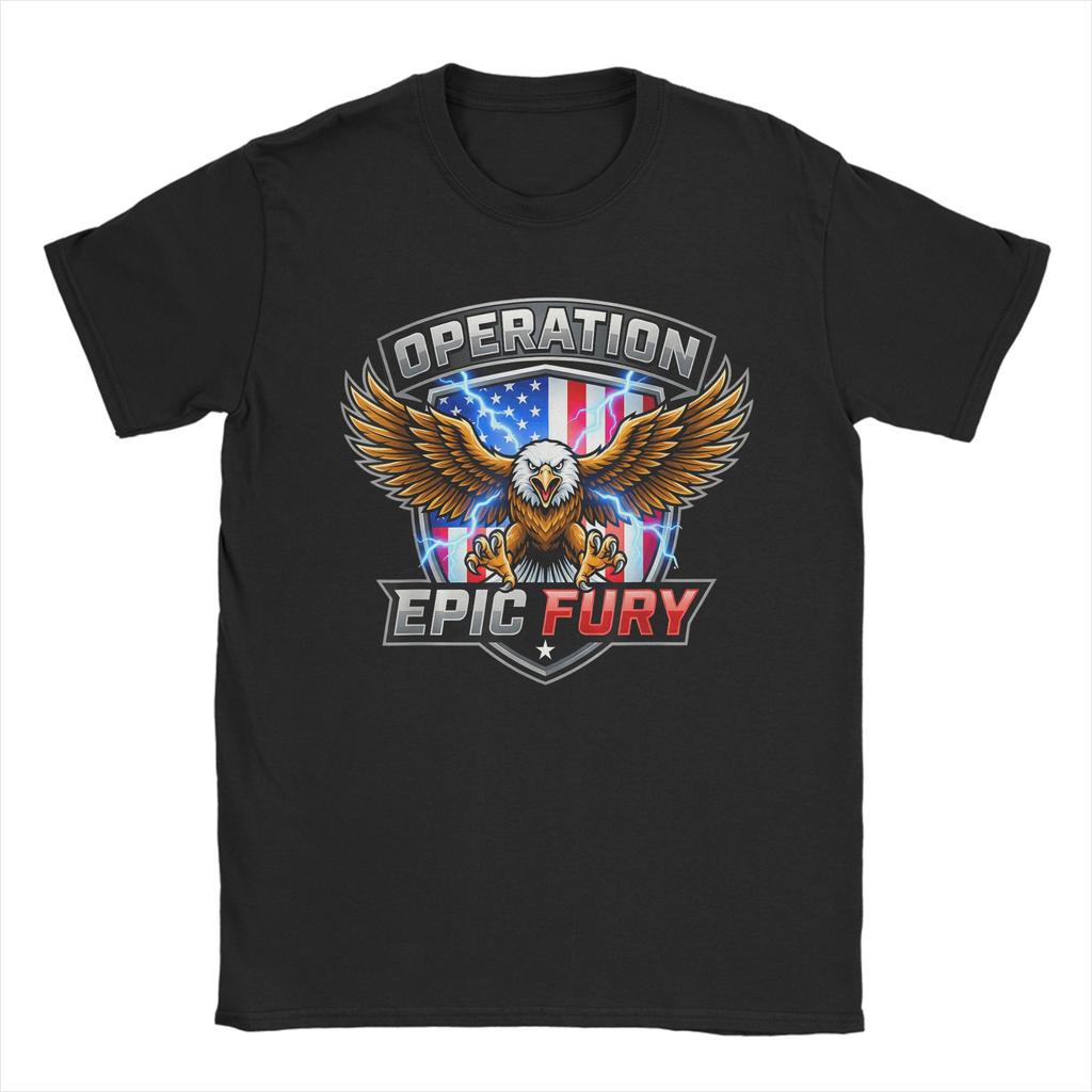 Unisex TShirt Operation Epic Fury Funny Pure Cotton Tee Shirt Short Sleeve T Shirt Crew Neck Clothes Birthday Gift
