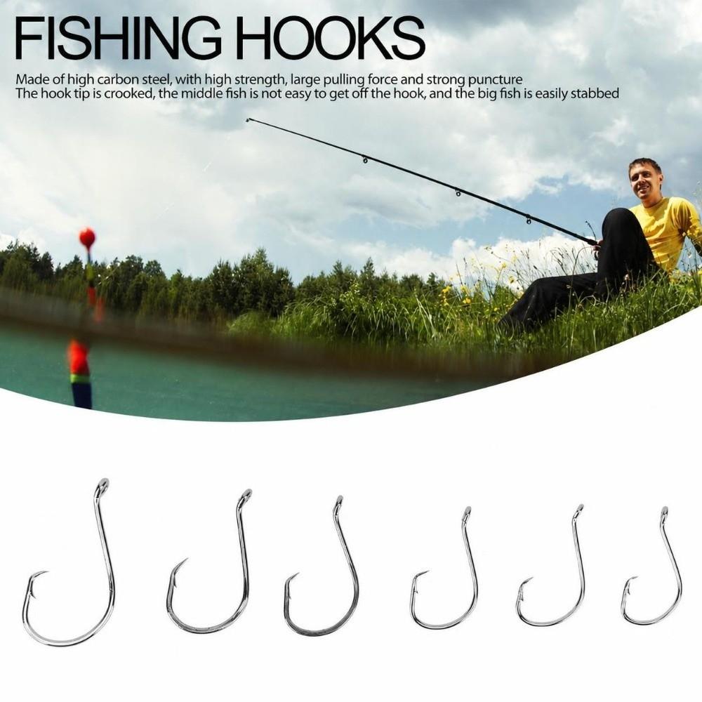 160PCS with Storage Box Fish Hook Set High Carbon Steel Fishing Hooks  Freshwater Fishing