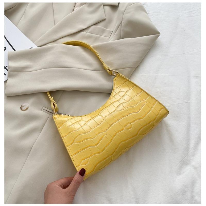 Niche Retro Bag Women's Summer New Trendy Little Crocodile Pattern Underarm Bag Stick Bag Single Shoulder Messenger Bag