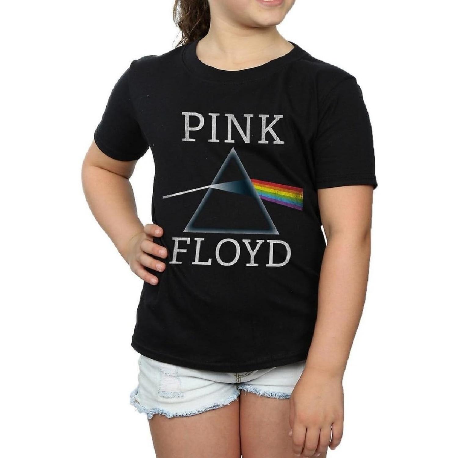 Pink Floyd Girls Dark Side of The Moon Prism T-Shirt 7-8 Years Black, Black S
