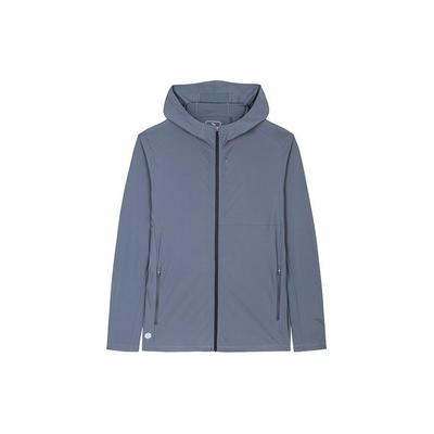 Training Series Solid Color Zip-Up Hooded Sports Jacket Men Jacket Gray 152427713-4