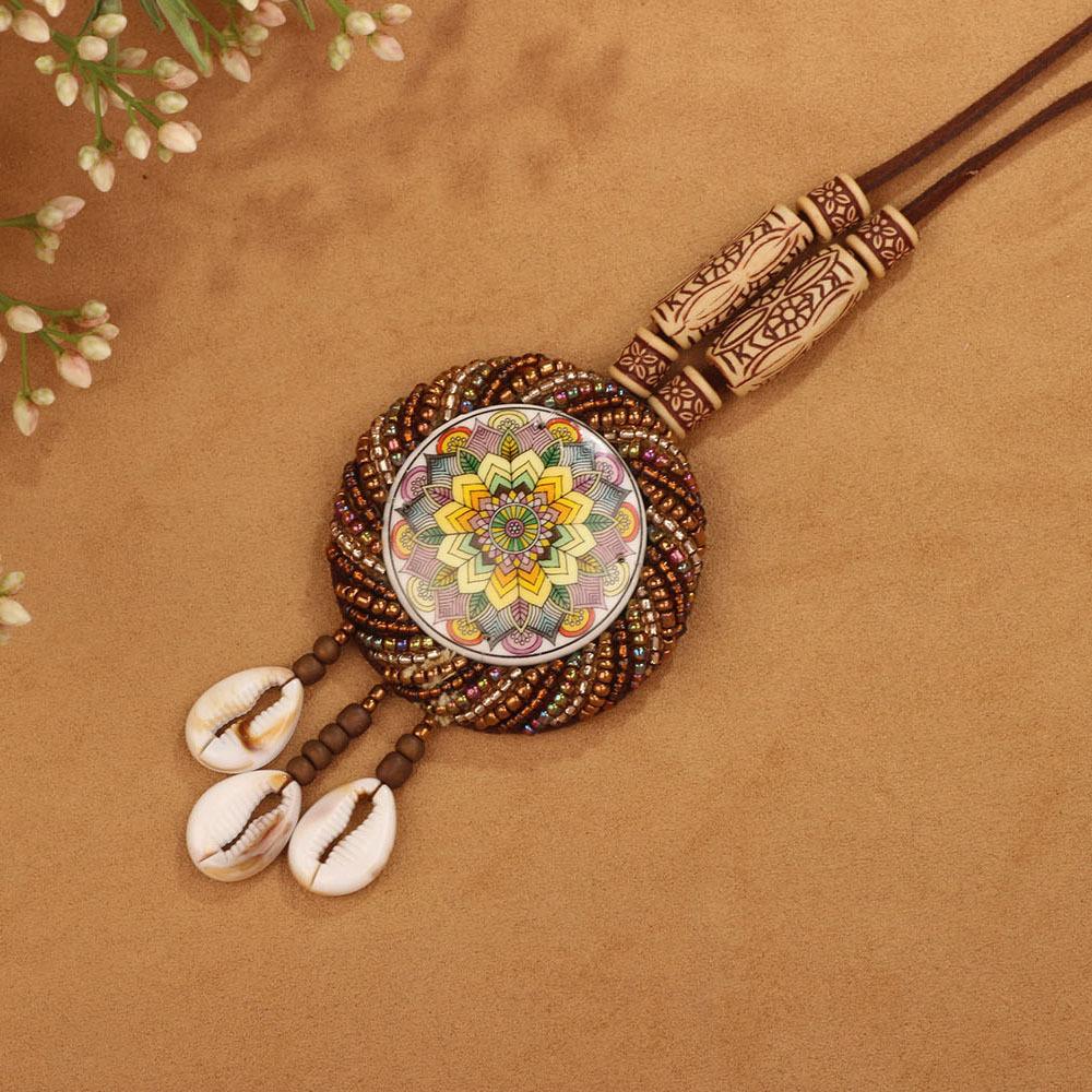 Bohemian Ethnic Retro Necklace, Sweater Chain, Tassel Pendant, European and American Bright and Fashionable Accessories