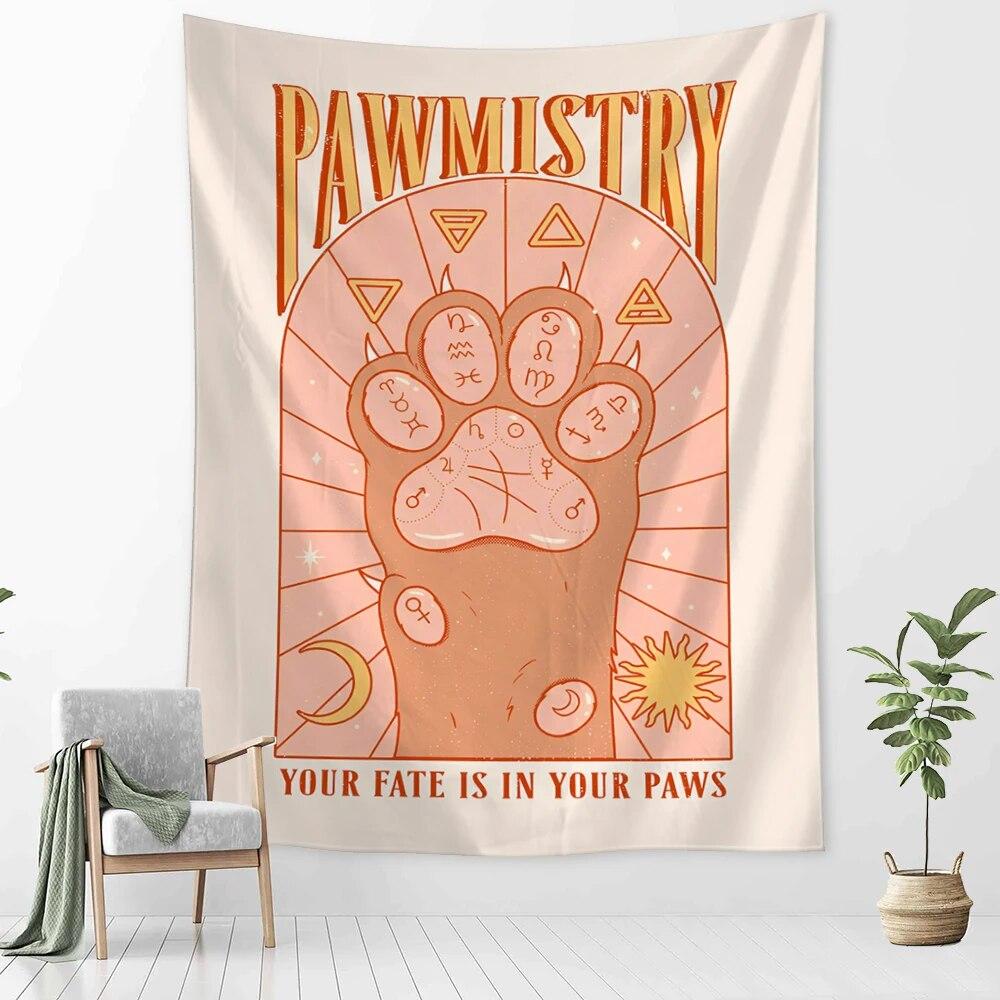 Гобелен с мультяшной кошачьей лапой — фото 5