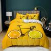 Bicycle Duvet Cover CollectionBike Sketch Artwork Decorative 3 Piece Bedding Collection With 2 Pillow ShamsQueen King Size With Quilt Cover