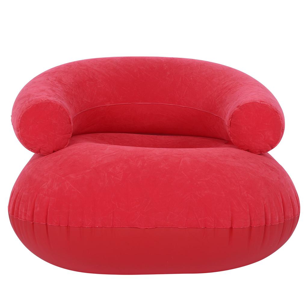 Inflatable Flocking Sofa Chair with Armrest for Living Room Bedroom Outdoor Furniture Supplies