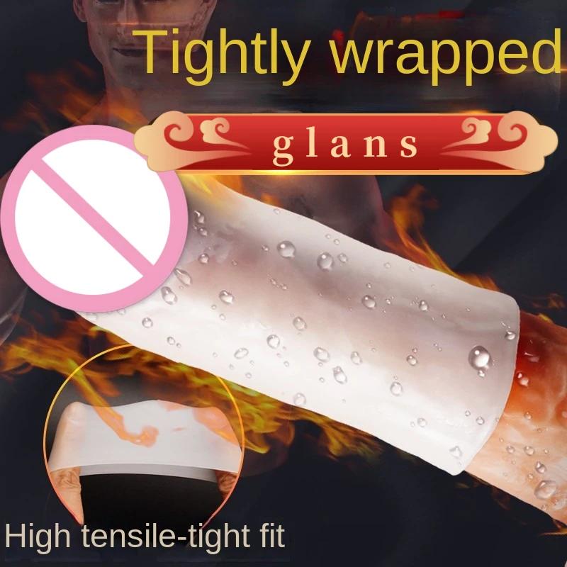 6.5cm Mini Glans Penis Sleeve Sex Toys for Men Masturbation Soft Stick Glans Exercise Penis Enlarger Delay Time Adult Toys Penis