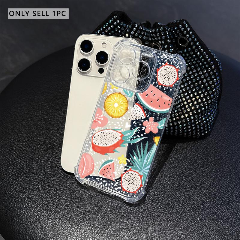 Cartoon Cute Avocado Phone Case For IPhone 17 Pro Max 16 17 15 7 14 13 Plus 12 Mini 11 XR 16E Air Cases Transparent Soft Covers
