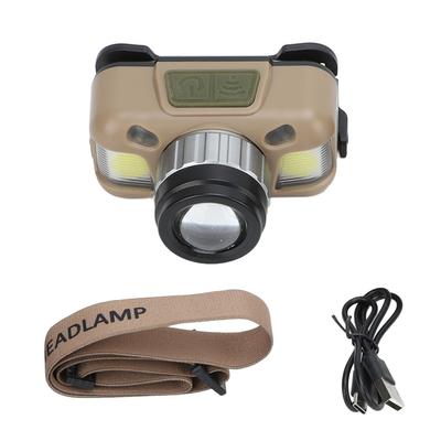 COB Stirnlampe Schnell Typ C Wiederaufladbar Bewegungssensor Zoombar 30 Grad Verstellbare Stirnlampe für Outdoor