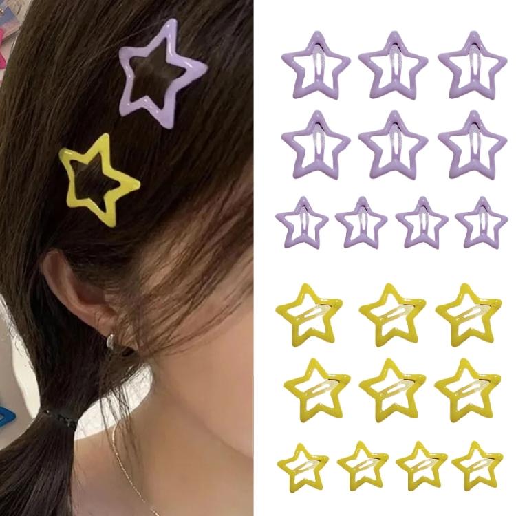 Sweet Girls Snap Hairpins Star Hair Clips Accessories for Lady Women Girls