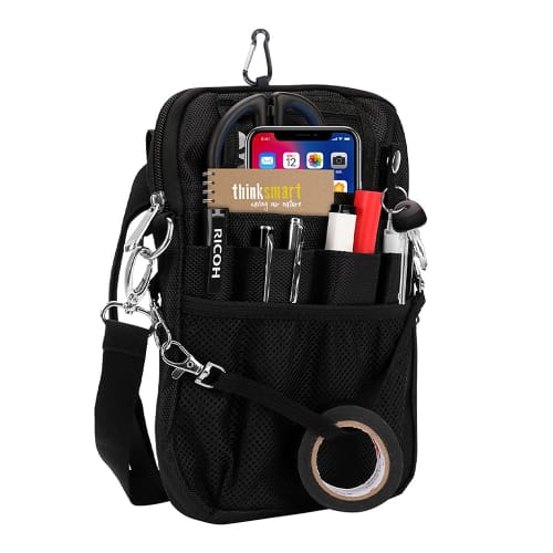 CARRY ALL BEFORE ONE Multifunctional Waist Pouch/Nurse Pouch for Work, 12 Pockets, 3-Way Gusset, Stationery, Tools, Small Items, Work, Nursing, Care,