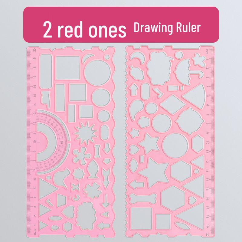 Multifunctional Kaleidoscope Drawing and Measuring Ruler Set for Students