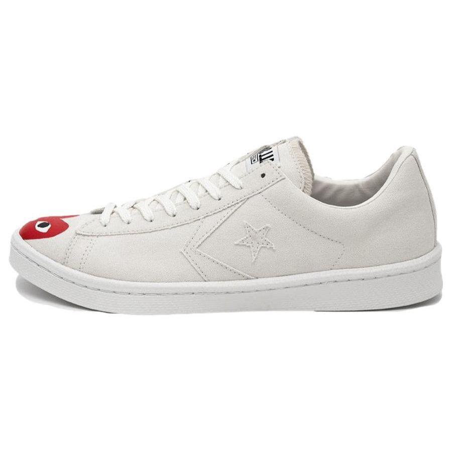 

Comme Des Garçons Play X Converse Pro Leather Прочные Дышащие Низкие Кеды для Скейтбординга Унисекс Кроссовки Белые Красные 34201320 41