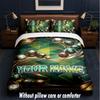 Soccer Theme Custom Text Or Name 3Pcs Bedding Set,1 Flat Sheet & 2 Pillowcases Personalized Home Bedding