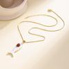Nidin Hot Sale White Enamel Fish Pendant Necklace For Women Ocean Animal Charm Clavicle Chain Boho Summer Beach Jewelry Gifts