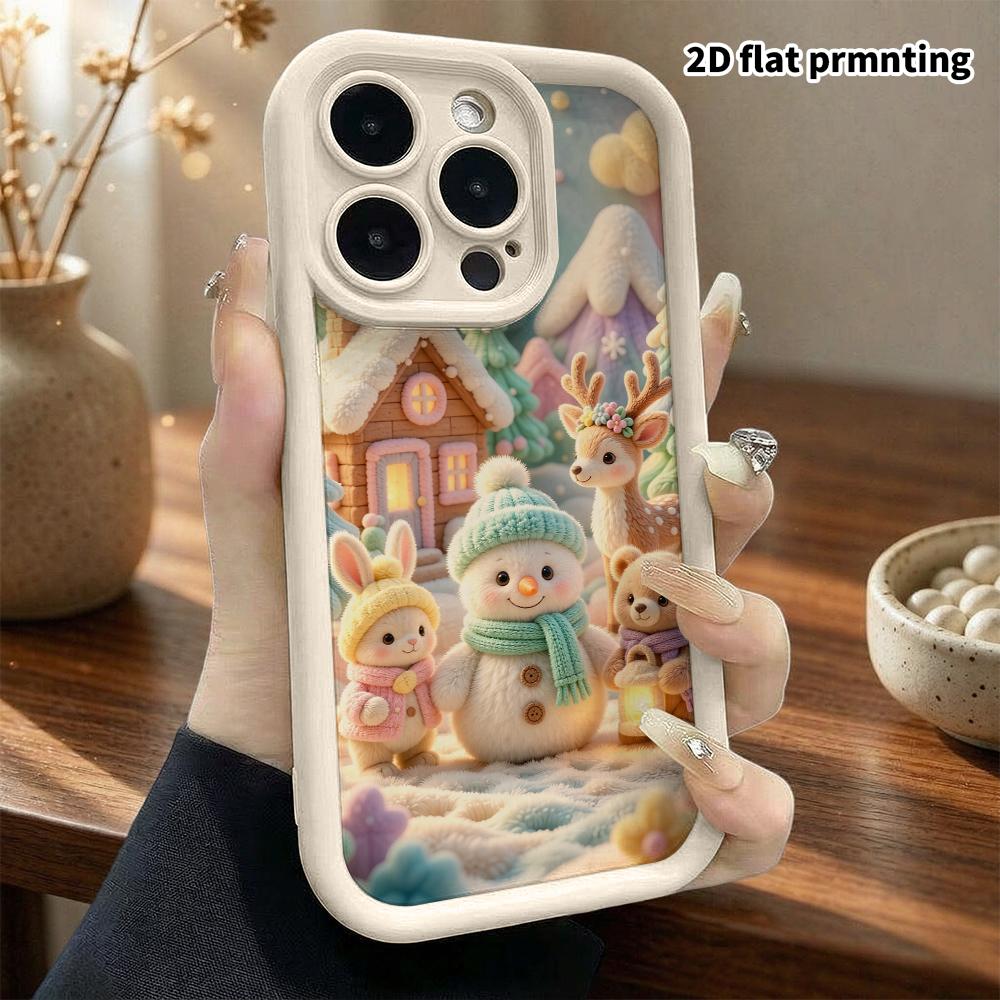 Phone Case: 2D Flat, Suitable for iPhone 18 17 16 15 14 13 12 Pro, Snow Mountains and Forests, Perfect Christmas and Halloween Holiday Gift