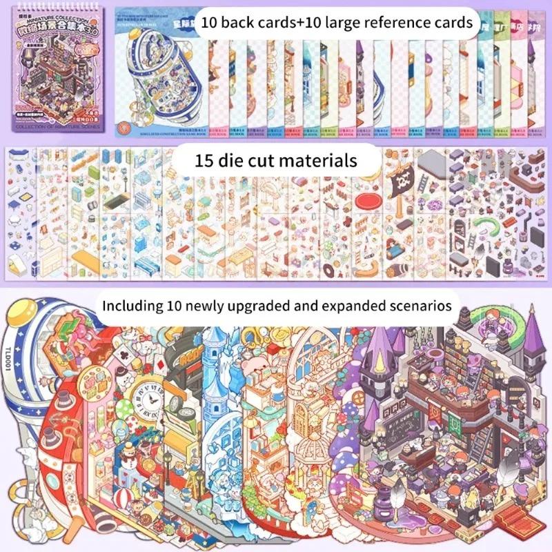 3D Stereo Bear Bakery Stickers Cute Cartoon Miniature for DIY Scrapbook Journal Decoration DIY Scrapbook 3D Stereo Stickers