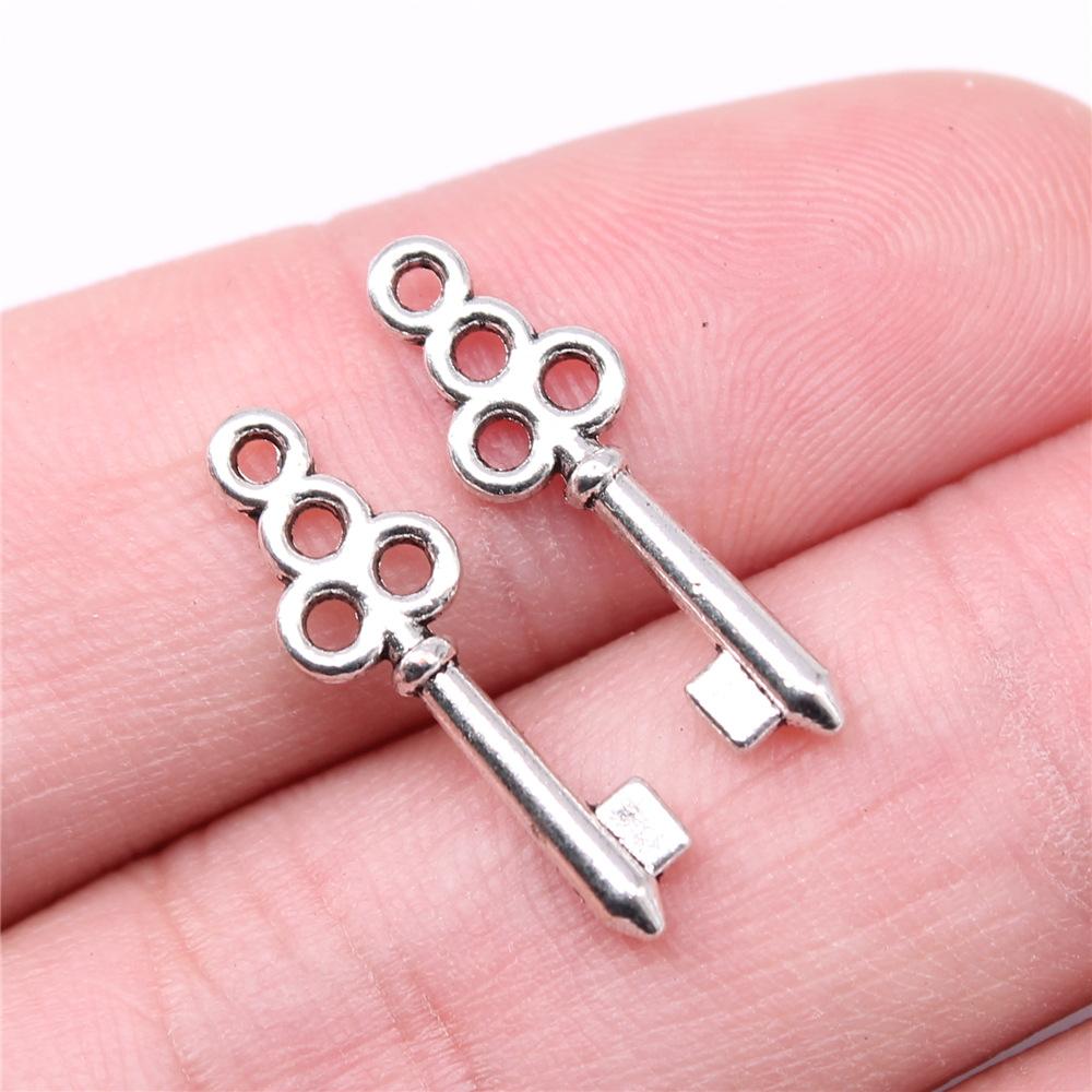 40pcs Cute Small Key Charms For Jewelry Making DIY Crafts Making Findings Handmade Tibetan Jewelry