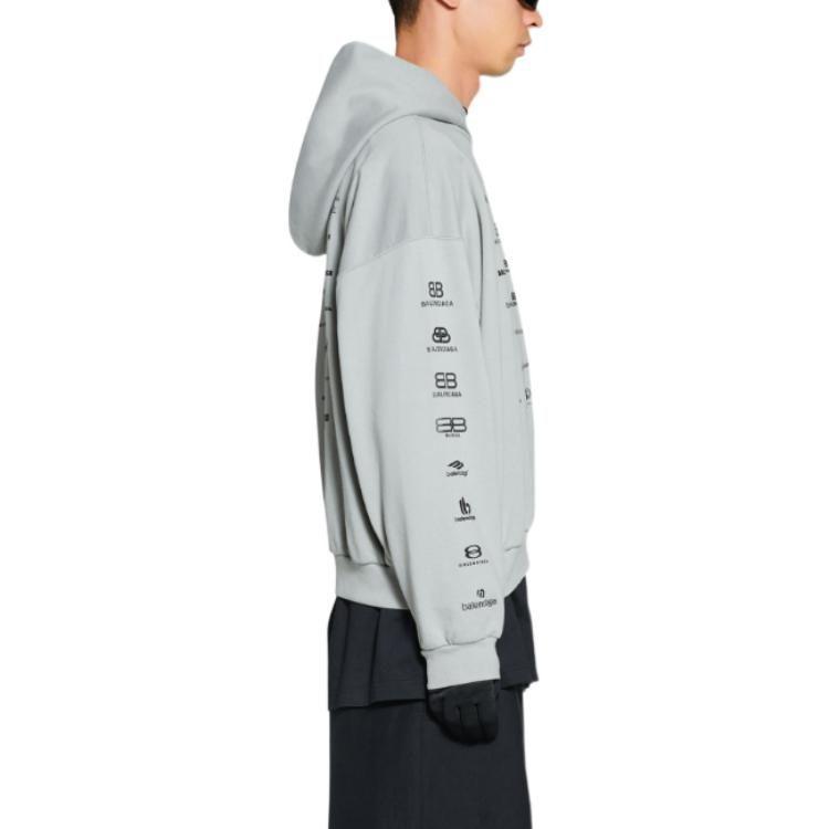 Balenciaga SS23 Sweatshirt Loose Fit Unisex Gray 726241TNVQ81342