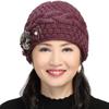 Autumn and Winter Elderly Hats Winter Middle Aged and Elderly People's Velvet Warm Woolen Hats Thickened Knitted Hats  Mother's Hats