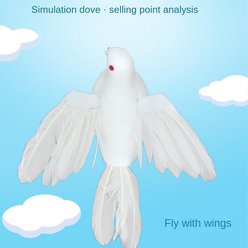 Simulation Foam White Pigeon Fake Artificial Imitation Bird Wedding Decor Model Handicraft Foam Doves Garden Ornament Home