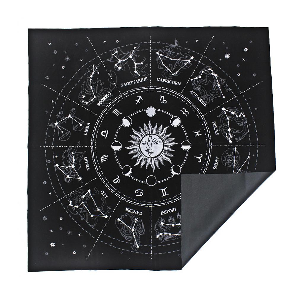 Tarot Special Tablecloth Soft Flocking Tablecloth Divination Card Tablecloth