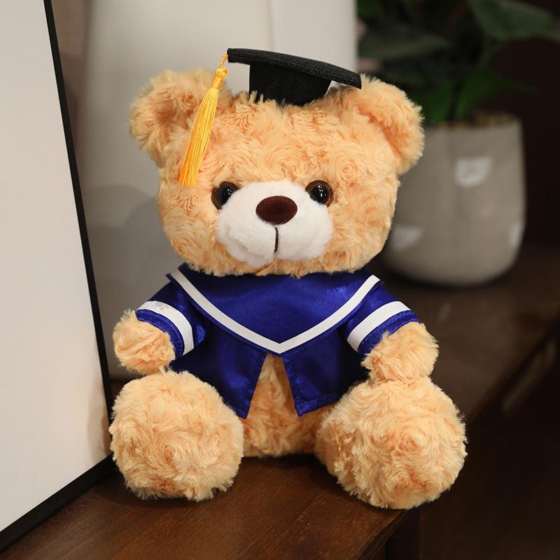 Doctor's suit teddy bear doll plush toy bear hug bear doll rag doll student graduation gift