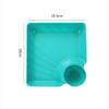 Large Dumpling Plate with Vinegar Space Square Shape Snack Cookie Platter Food Tray Dish Tableware Kitchen Gadgets Plates