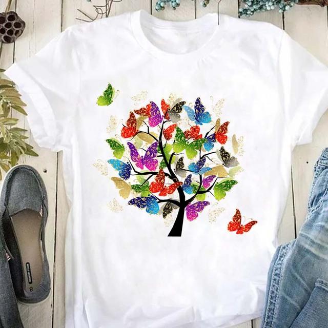 Piękne T-shirty damskie z nadrukiem kwiatowym, codzienne, oddychające, miękkie, z krótkim rękawem, luźne, wygodne, ubrania uliczne dla kobiet, różowy T-sh