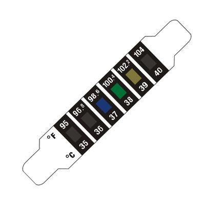 5Pcs Adhesive Baby Child Temperature Measurement Sticker Forehead Thermometers Strips Thermometers Discoloration Sticker