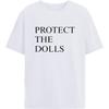 T-shirt Protect The Dolls per Donna Uomo Stile Popolare