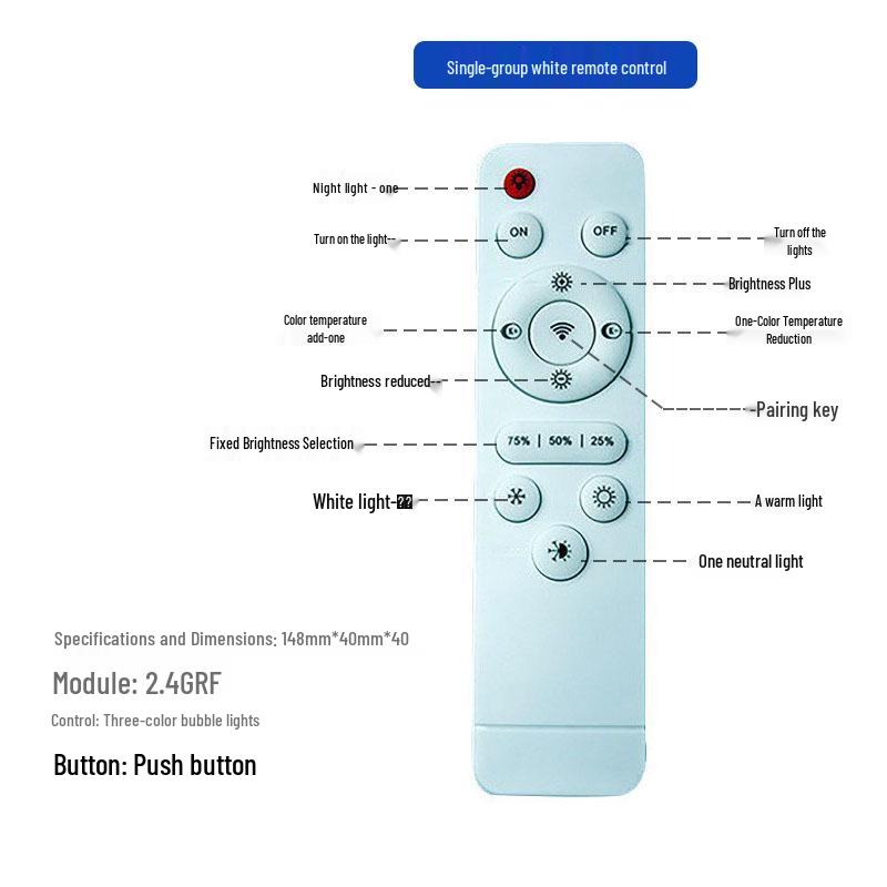 2.4G Remote-Control LED Bulb, Wide Voltage, Three-Color Temp, Stepless Dimming, E26 Base